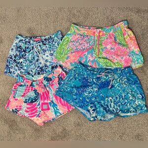 Lot of 4 Lilly Pulitzer Run Around Shorts XS!
